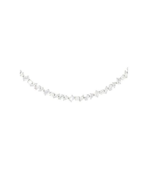 Shashi White Pear Diamond Tennis Necklace