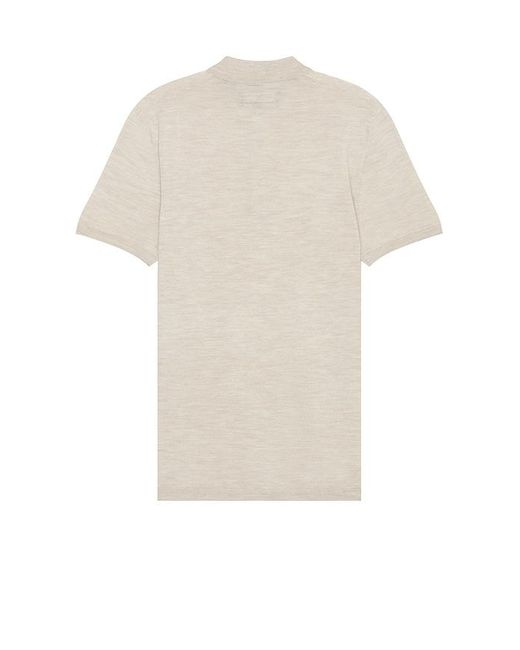 AllSaints White Mode Merino Polo for men