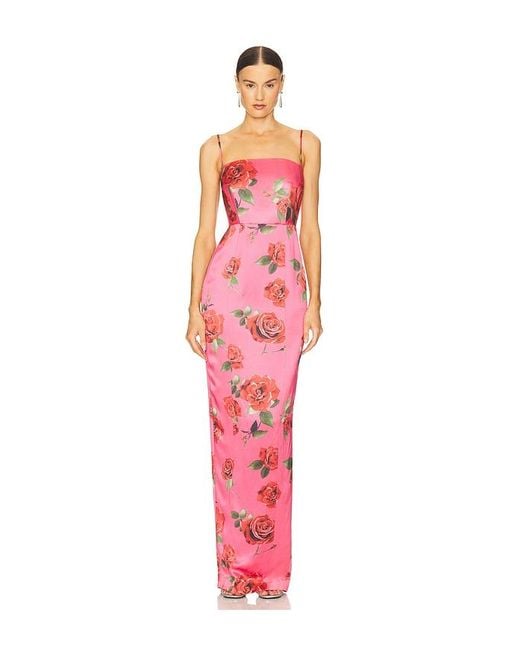 SAU LEE Red Sofia Dress