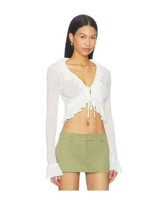 Lioness White Venice Long Sleeve Top
