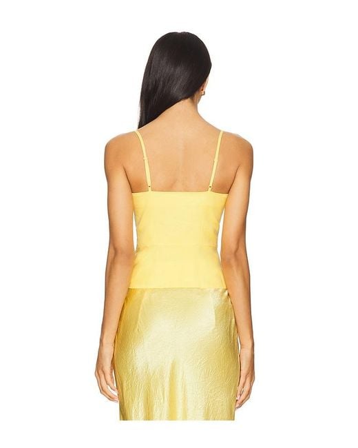 USISI SISTER Yellow Josie Linen Top