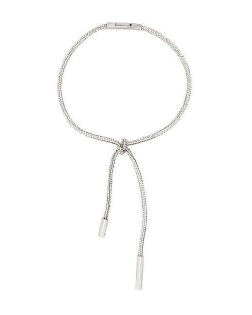 Area Metallic Crystal Knot Necklace