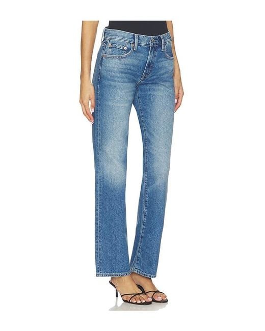 Pistola Blue Issa Mid Rise Relaxed Straight Jeans
