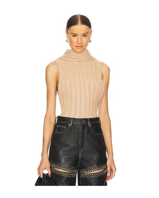 Area Black Sleeveless Twisted Top