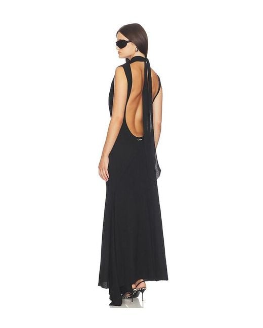 The Attico Black Turtleneck Midi Dress
