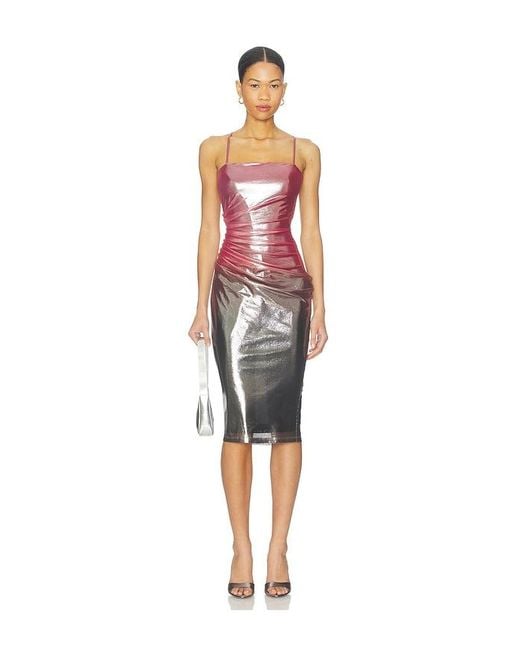Fleur du Mal Red Ombre Shine Dress