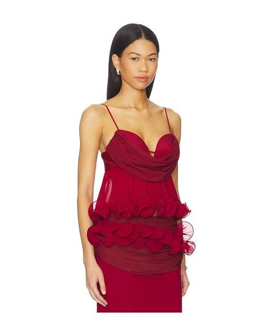 Aniye Records Red Tecla Wrap Top