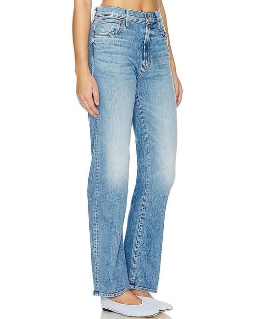 Mother Blue The Ditcher Zip Flood Jeans