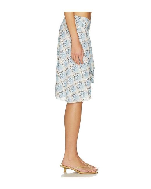 SOVERE Blue Novalyn Plaid Skirt