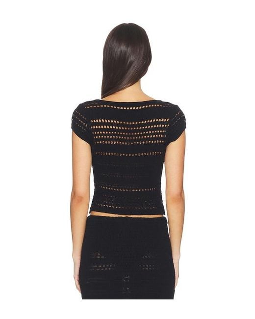 LSPACE Black Tula Top