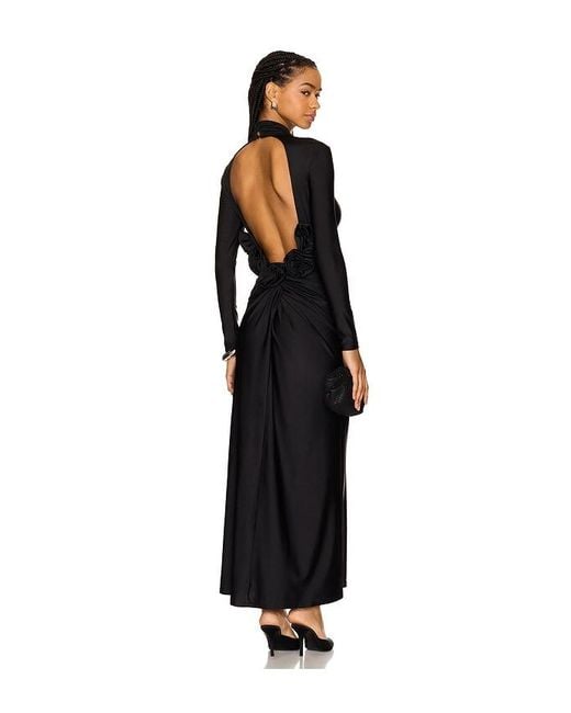 Camila Coelho Black Telma Maxi Dress