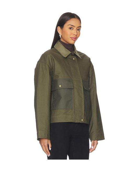 Rag & Bone Green Nonie 2-1 Cotton Jacket