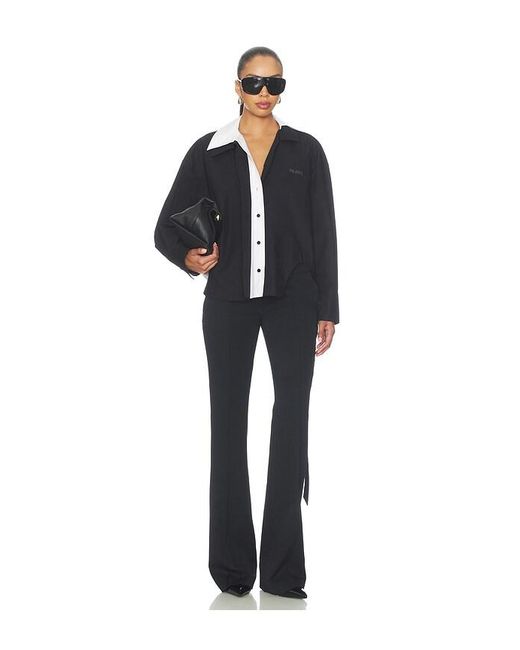 The Attico Blue Oversized Contrast Shirt