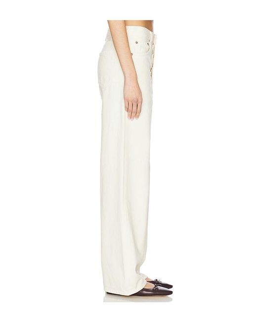 Agolde White Low Slung Baggy Jeans