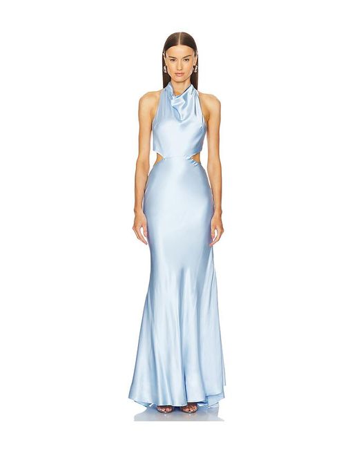 Michael Costello Blue X Revolve Anya Gown