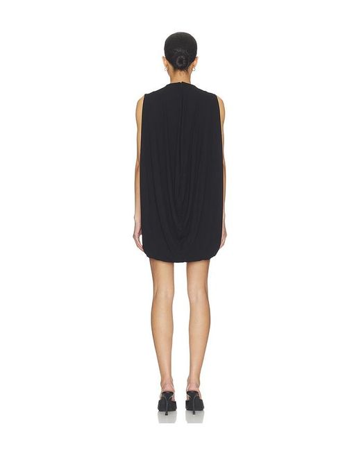 Alexander Wang Black Fitted Mini Dress With Drape Back