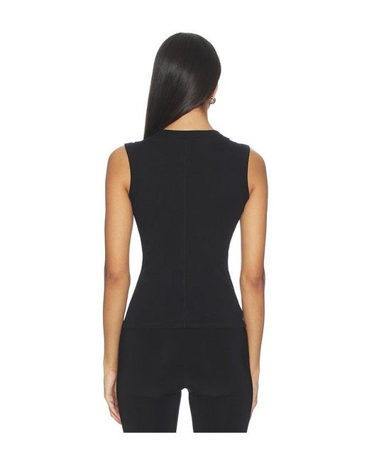 ÉTERNE Black Fitted Muscle Tank