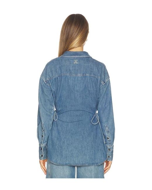 Closed Blue N Waisted Strap Blouse