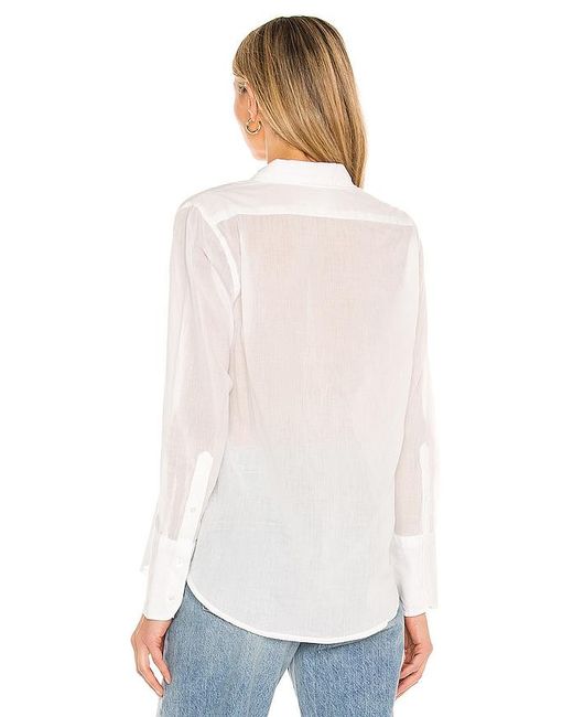 Nili Lotan White Cotton Voile Nl Shirt