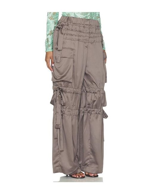 AKNVAS Brown Odin Satin Trousers