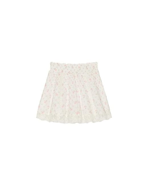 LoveShackFancy White Tween Solena Skirt