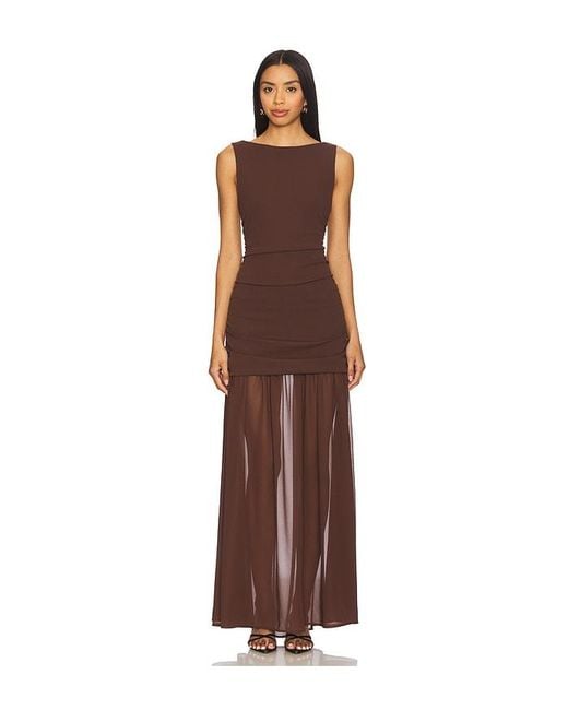 Show Me Your Mumu Brown Aria Maxi Dress