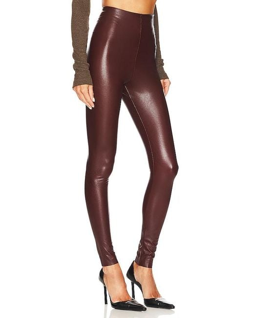 Faux Leather Legging En Color Vino Talla (También En M, S, Xl) Commando de color Red