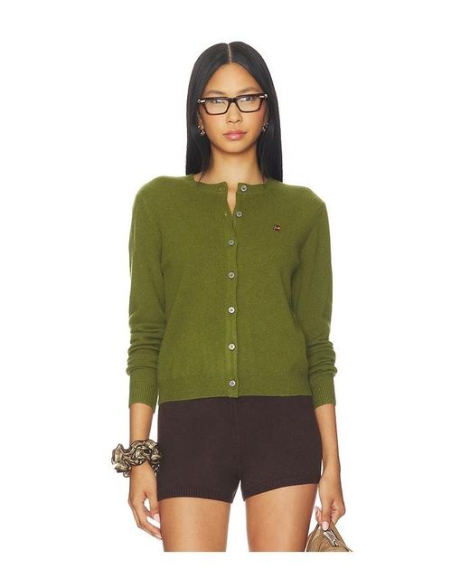 GUIZIO Green Relaxed Cardigan