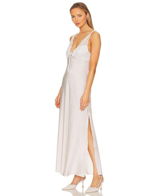 Free People White Country Side Maxi Slip