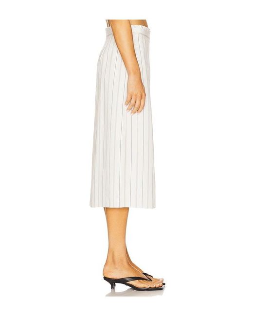Vince White Seedling Stripe Wrap Skirt