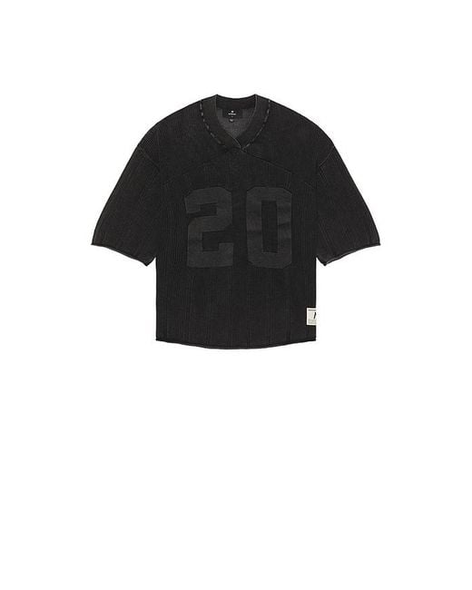 Represent Black Knitted Varsity Jersey for men