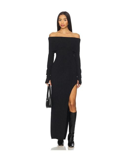Seven Wonders Black Barly Off Shoulder Maxi Dress