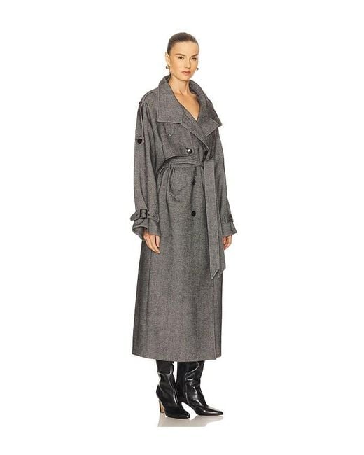 Gestuz Gray Langer Mantel Avic
