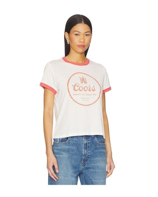 The Laundry Room White Coors Fine Banquet Beer Perfect Ringer Tee
