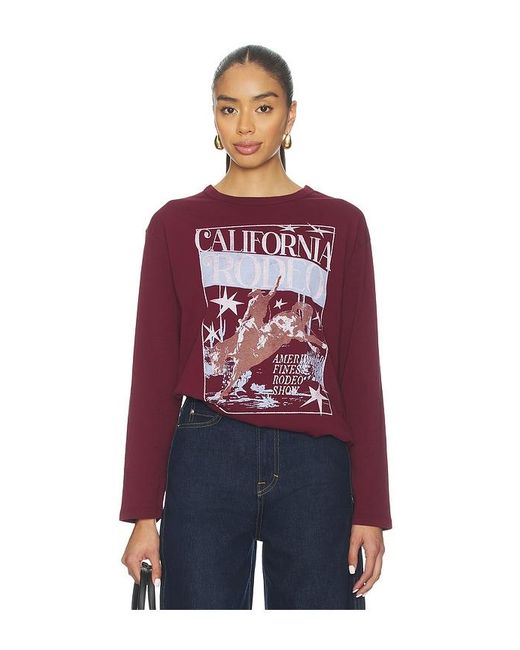 Daydreamer Red California Rodeo Crew Long Sleeve