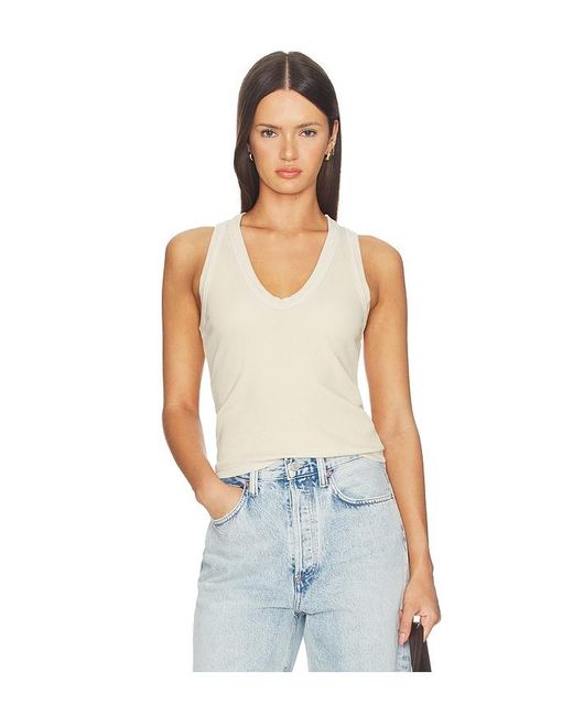 Cotton Citizen Blue The Verona U-Neck Tank