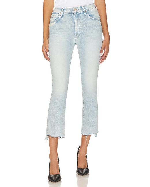 Mother Insider フレアクロップステップフレイデニム ブルー | Lyst