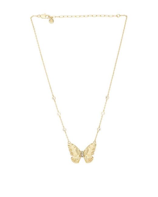 Ettika White Fluttering Glow Pendant Necklace