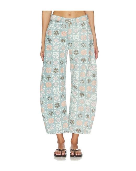 Free People Blue X We The Free Good Luck Printed Barrel