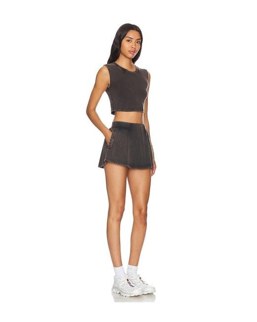 Free People Black X Fp Movement Hot Shot Skort Set