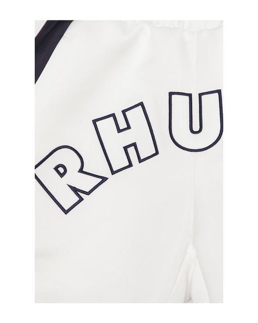 Rhude White Logo Lightning Shorts for men