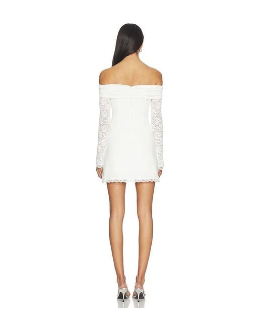 Runaway the Label White Leona Long Sleeve Mini Dress