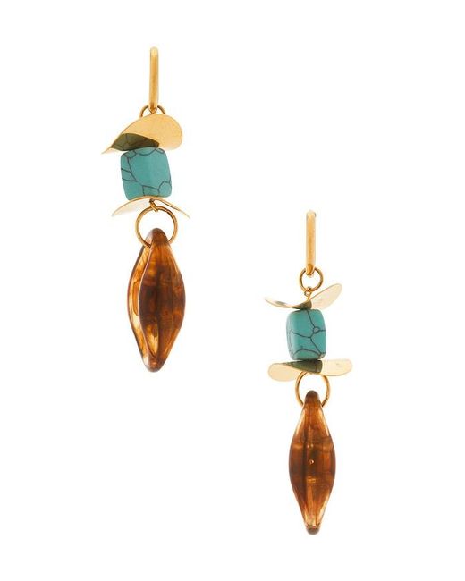 petit moments Multicolor Acrylic Link Earrings