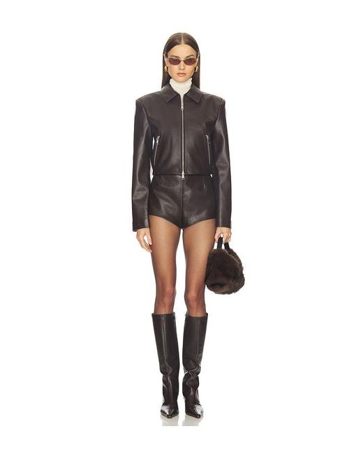 Camila Coelho Black Elia Leather Short