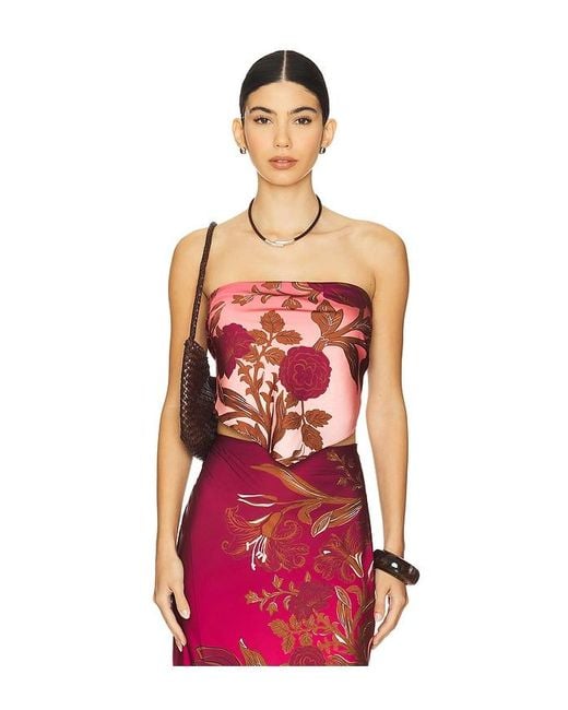 Rococo Sand Red Scarf Top