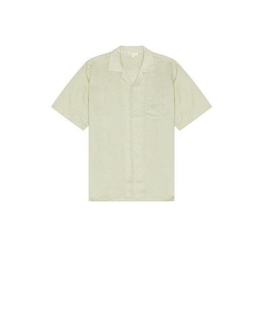 Onia Green Air Linen Convertible Vacation Shirt for men