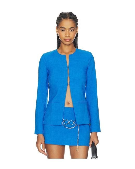 Amanda Uprichard Blue Capria Top