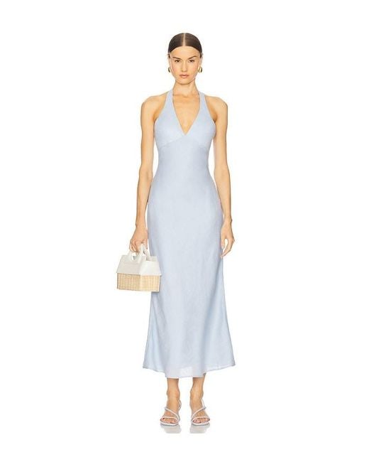 Bardot White Paola Halter Midi Dress