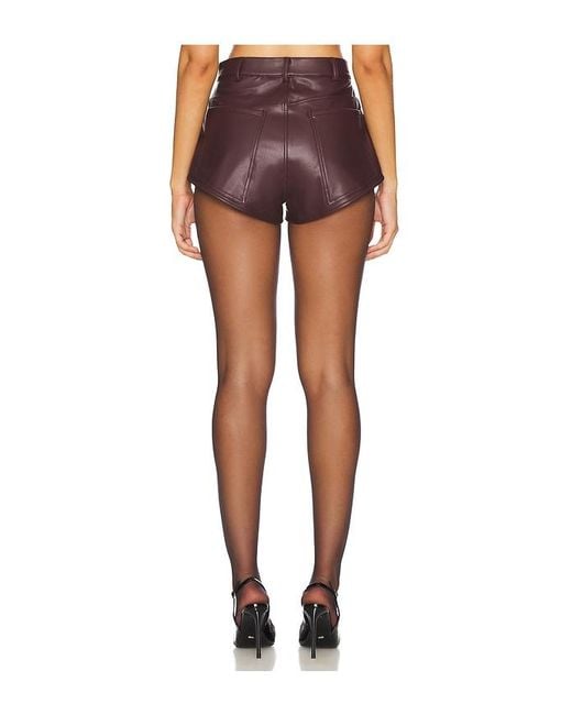 LAPOINTE Multicolor Stretch Faux Leather Mini Short