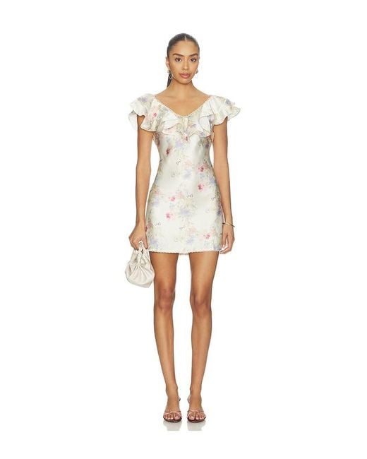 For Love & Lemons White Lulu Shell Mini Dress